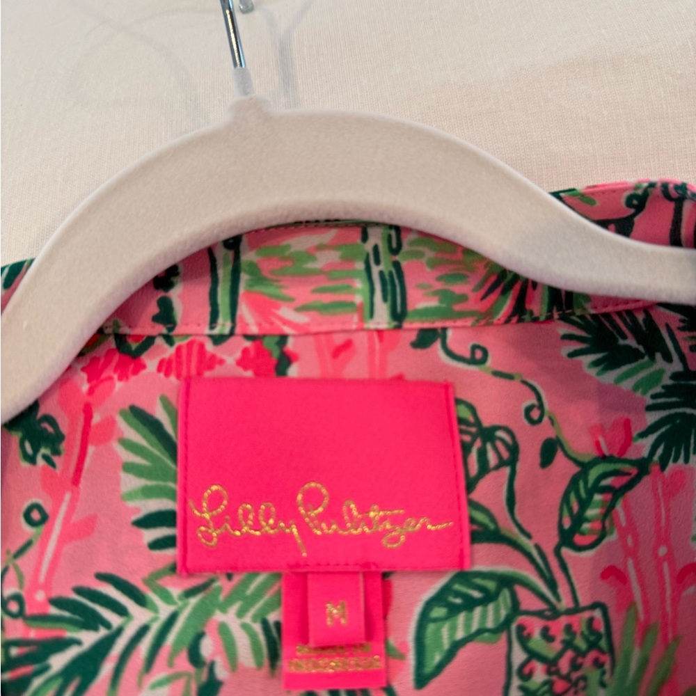 Lilly Pulitzer Pink and Green Tropical Dress - Picture 3 of 3